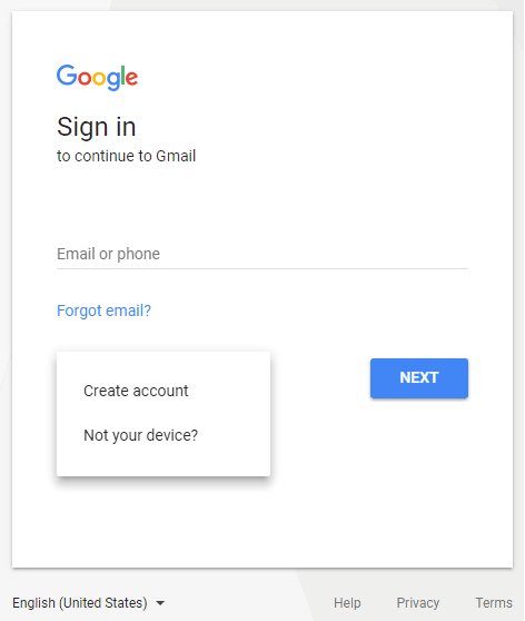 Sign Up Gmail Account
