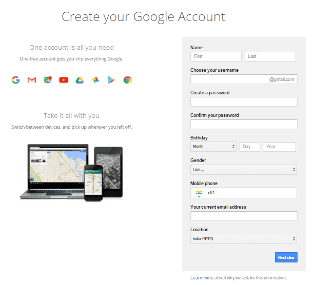 New gmail login