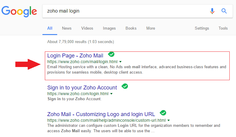 Sign in Zoho Mail