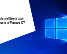 Create and Delete User Accounts in Windows 10?