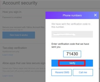phone-number-verify-on-yahoo-mail