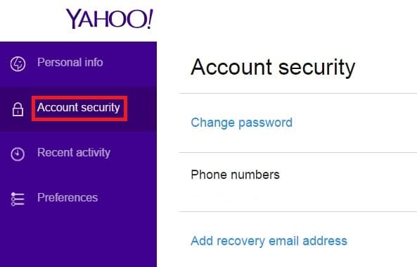 add-alternate-Yahoo-phone-number