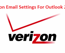 Verizon Email Settings For Outlook 2016